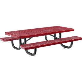 Global Industrial™ 6' Rectangular Kids Picnic Table Expanded Metal Red