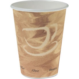 Dart® Printed Polycoated Paper Hot Drink Cups 12 oz Brown Pack of 1000