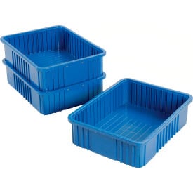 Global Industrial™ Plastic Dividable Grid Container - DG93060 22-1/2""L x 17-1/2""W x 6""H Blue