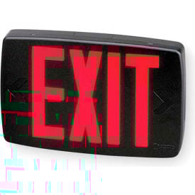Lithonia Lighting LQM S 3 R 120/277 EL N M6 - LED Black Thermoplastic Exit Sign