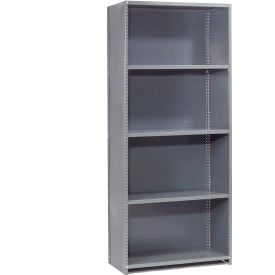 Global Industrial™ 5 Shelf 20 Ga Closed Steel Shelving Unit Starter 48""W x 12""D x 97""H Gray