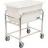 Global Industrial™ Bulk Mover Cart with White Tub 4 Bushel 32-3/4""L x 21-1/4""W x 36""H