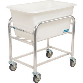Global Industrial™ Bulk Mover Cart with White Tub 4 Bushel 32-3/4""L x 21-1/4""W x 36""H