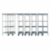 Nexel® Space-Trac 7 Unit Chrome High Density Shelving 48""W x 18""D x 88""H 14' Length