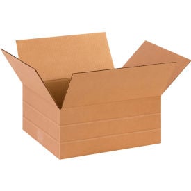 Global Industrial™ Multi Depth Cardboard Corrugated Boxes 14""L x 12""W x 6""H Kraft