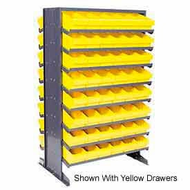 Quantum QPRD-601 Double Sided Rack 24""x36""x60"" with 96 Gray Euro Drawers