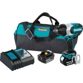 Makita® Cordless High-Torque 1/2"" Impact Wrench Kit 5.0Ah 18V LXT® Li-Ion Friction Ring