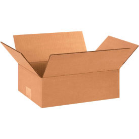 Global Industrial™ Flat Cardboard Corrugated Boxes 12""L x 9""W x 4""H Kraft