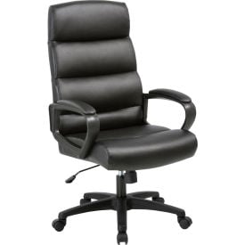 Lorell® Soho High-Back Leather Executive Chair