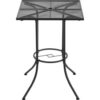 Global Industrial™ 30"" Square Outdoor Bar Table Steel Mesh Black