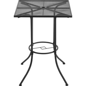 Global Industrial™ 30"" Square Outdoor Bar Table Steel Mesh Black