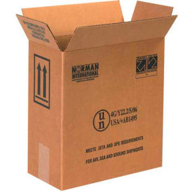 Global Industrial™ Haz Mat Boxes Two 1 Gal. Plastic Jugs 12""L x 6""W x 12-3/4""H Kraft 20/Pk