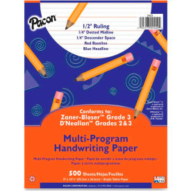 Pacon® Multi-Program Handwriting Paper 8"" x 10-1/2"" 1/2"" Ruling 500 Sheets/Ream