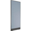 Interion® Non-Electric Office Partition Panel with Raceway 24-1/4""W x 64""H Blue
