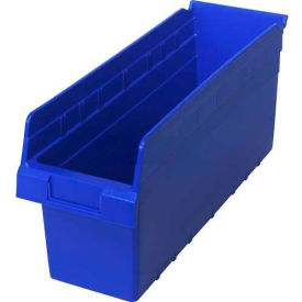 Plastic Nesting Storage Shelf Bin QSB804 6-5/8""W x 17-7/8""L x 8""H Blue