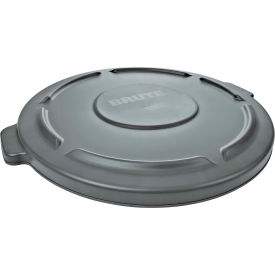 Flat Lid For 10 Gallon Round Trash Container - Gray