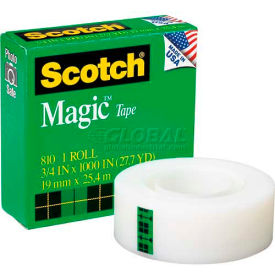 Scotch® Magic™ Tape 810 3/4"" x 1000"" Boxed 1"" Core 1 Roll