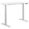 Interion® Electric Height Adjustable Desk 48""W x 30""D White W/ Gray Base