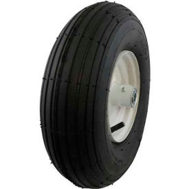 Marathon 20081 4.00-6 Ribbed Tread Pneumatic - 3"" Centered Hub - 5/8"" Bearings