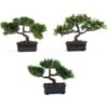 Nearly Natural 12'' Bonsai Silk Plant Collection (Set of 3)