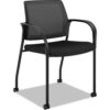 HON® 4-Way Stretch Mobile Stacking Chair - Fabric - Black - Ignition 2.0 Series