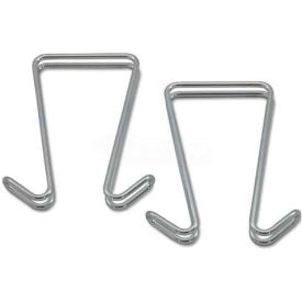 Alera CHDBL Double Sided Partition Garment Hook Silver Steel 2/PK