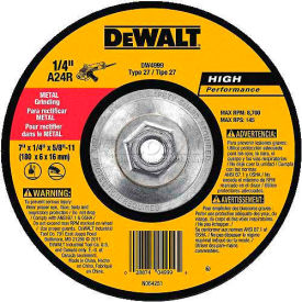 DeWalt DW4999 Metal Grinding Wheel Type 27 7"" DIA.  24 Grit Aluminum Oxide