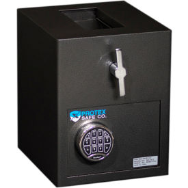 Protex Mini Rotary Hopper Depository Safe With Electronic Lock RD-1612 12-1/2"" x 14"" x 16"" Gray