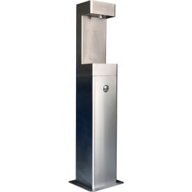 Global Industrial™ Outdoor Pedestal Bottle Filling Station Stainless Steel