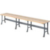 Global Industrial™ Extra Long Workbench w/ Maple Square Edge Top 216""W x 36""D Gray