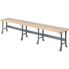 Global Industrial™ Extra Long Workbench w/ Maple Square Edge Top 216""W x 36""D Gray