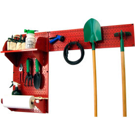 Wall Control Pegboard Garden Tool Board Organizer Red 48"" X 32"" X 9""