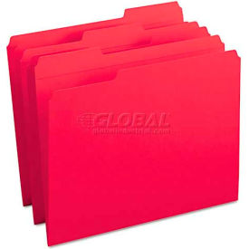 Smead® File Folders 1/3 Cut Reinforced Top Tab Letter Red 100/Box