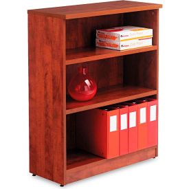 Alera Bookcase with 3 Shelves - 31-3/4""W x 14""D x 39-3/8""H - Medium Cherry - Valencia Series