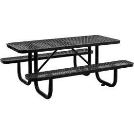 Global Industrial™ 6' Rectangular Picnic Table Expanded Metal Black