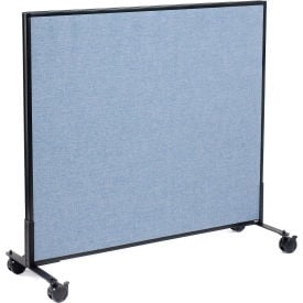 Interion® Mobile Office Partition Panel 48-1/4""W x 45""H Blue