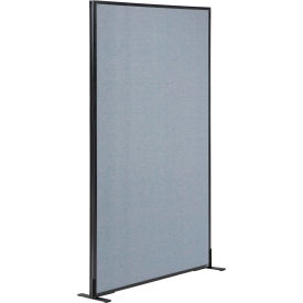 Interion® Freestanding Office Partition Panel 36-1/4""W x 72""H Blue