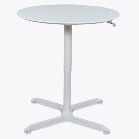 Luxor 32"" Round Adjustable Height Restaurant Table White