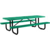 Global Industrial™ 8' Rectangular Picnic Table Perforated Metal Green