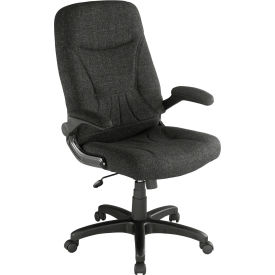 Interion® Executive Office Chair With High Back & Fixed Arms Fabric Black
