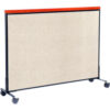 Interion® Mobile Deluxe Office Partition Panel 60-1/4""W x 46-1/2""H Tan