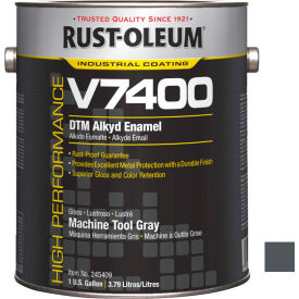 Rust-Oleum V7400 Series 340 VOC DTM Alkyd Enamel Machine Tool Gray Gallon Can - 245409