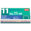 Max® No. 11 Mini Staples for HD-11FLK 1/4"" Leg 3/8""Crown Flat Clinch 1000/Box