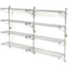 Nexel® Chrome Wall Mount Wire Shelving 54""W x 14""D x 63""H 4 - Shelf Add-On