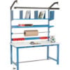 Global Industrial™ Packing Workbench W/Riser Kit & Power Apron ESD Square Edge 60""W x 30""D