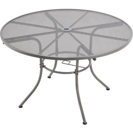 Global Industrial™ 48"" Round Outdoor Caf Table Steel Mesh Gray