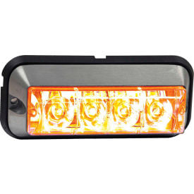 Buyers LED Rectangular Clear Strobe Light - 4 LEDs - 8891104