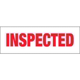 Tape Logic® Printed Carton Sealing Tape ""Inspected"" 2"" x 110 Yds. White/Red