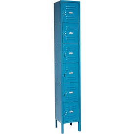 Global Industrial™ Capital® 6-Tier 6 Door Box Locker 12""W x 12""D x 78""H BlueUnassembled