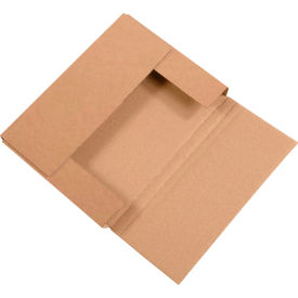 Global Industrial Corrugated Easy-Fold Mailers 11""L x 8-1/2""W x 3""H Kraft